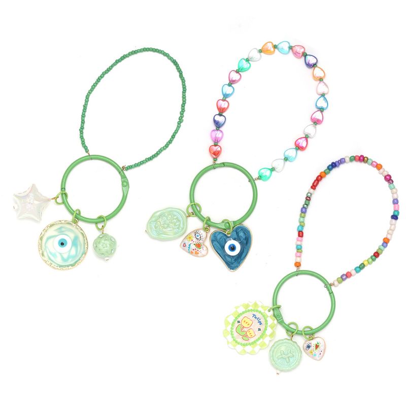 Neuer farbiger Schlüsselanhänger zum Selbermachen von Dopamin mit Teufelsauge-Schlüsselanhänger, Handykette, Autoanhänger._voghion.com