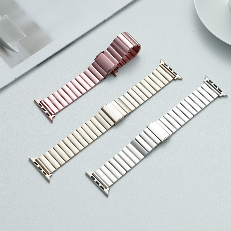 Suitable For Iwatch Strap Metal Stainless Steel Bamboo_voghion.com