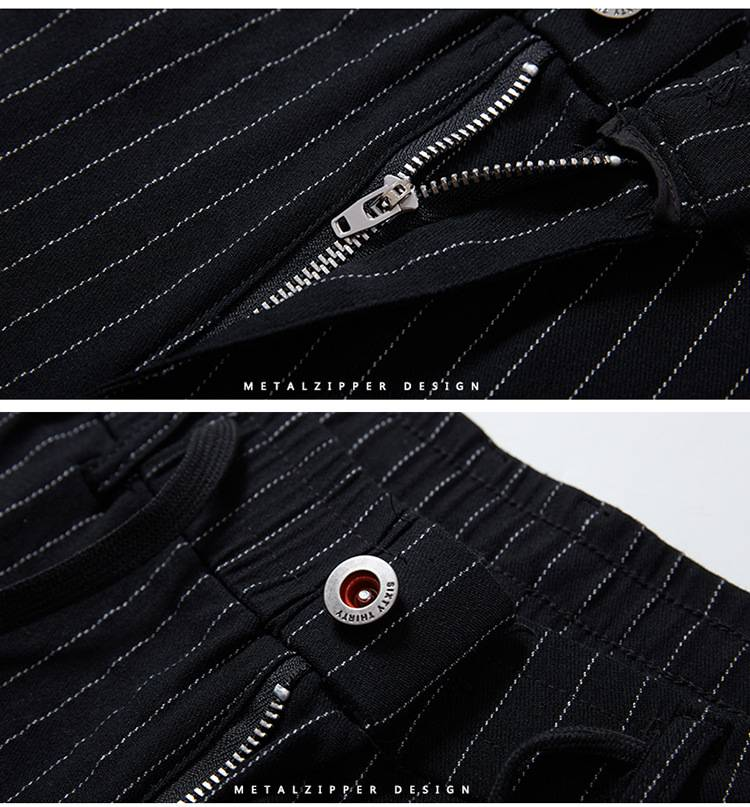 Pantaloni casual elasticizzati a pois, a vita media e alta, taglie forti, da uomo_voghion.com