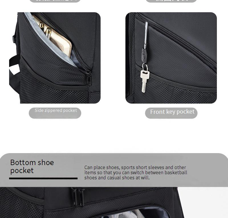 Aufbewahrungstaschen Multifunktionale Basketballtasche Trainingstasche Große Kapazität Praktischer Rucksack Wasserdichter Wärmeisolationsrucksack Freizeittasche_voghion.com
