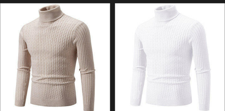 Novo suéter casual de malha transfronteiriça masculino 2025 com gola alta e camisa de malha trançada da moda para homens_voghion.com
