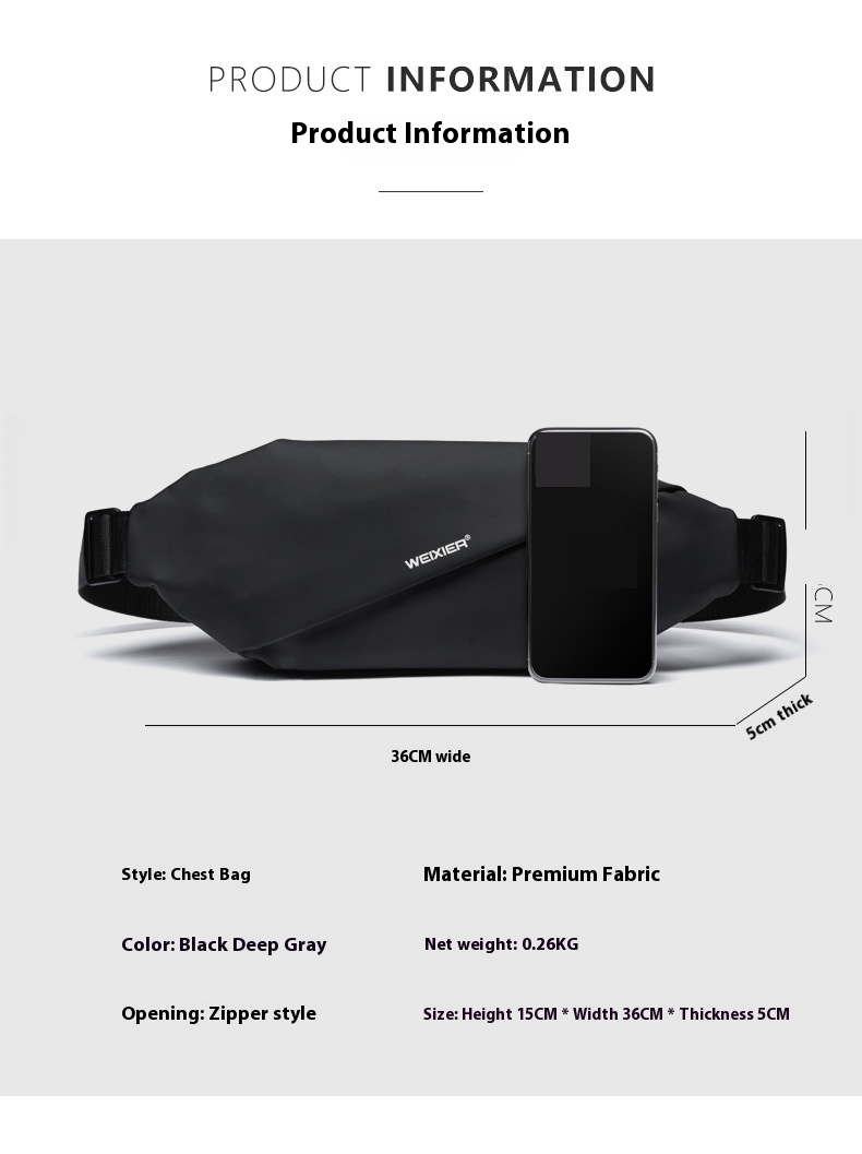 Marsupio da uomo, borsa a tracolla, borsa da corsa, multifunzionale, borsa da petto, borsa a tracolla per sport e tempo libero, impermeabile, marsupio per cellulare, borsa da uomo_voghion.com