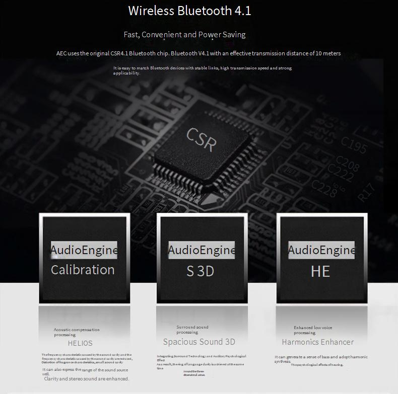 AEC BQ618 Wireless Bluetooth Headphones - Over-Ear Stereo Bass Headset With Built-in Mic For Sports, Running, Gym_voghion.com