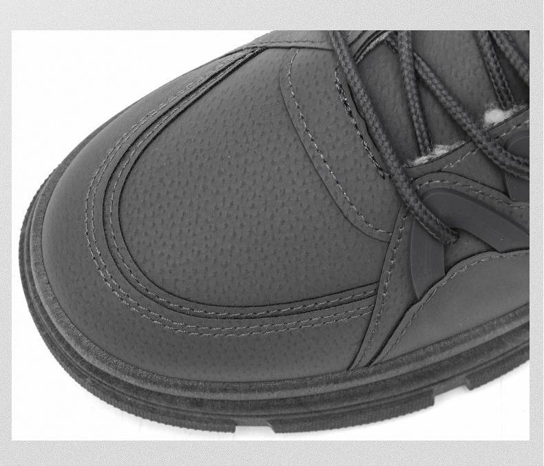 Herren-Winterstiefel mit dickem Fleecefutter, rutschfester Gummisohle, warm und langlebig für Outdoor-Wanderungen, tägliches Tragen, Schneestiefel, Outdoor-Baumwollschuhe_voghion.com