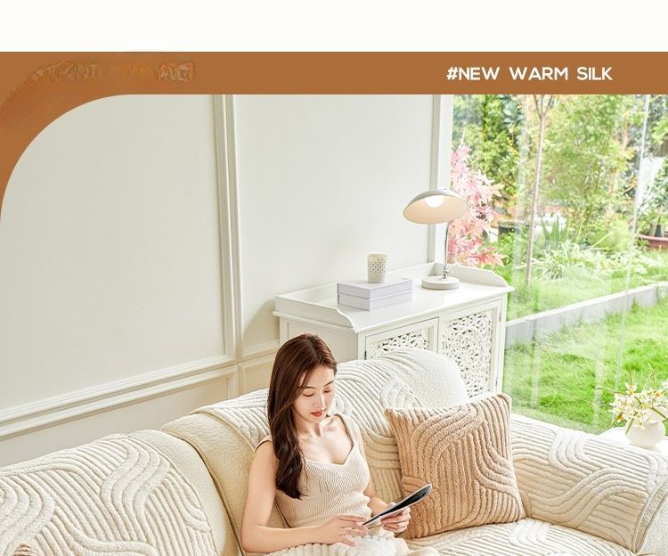 Premium Soft Fleece Sofa Cushion Set – Modular Non-Slip Cover & Seat Pads For Sectional Sofas (Striped Design, Neutral Tones, Cozy Home Upgrade)_voghion.com