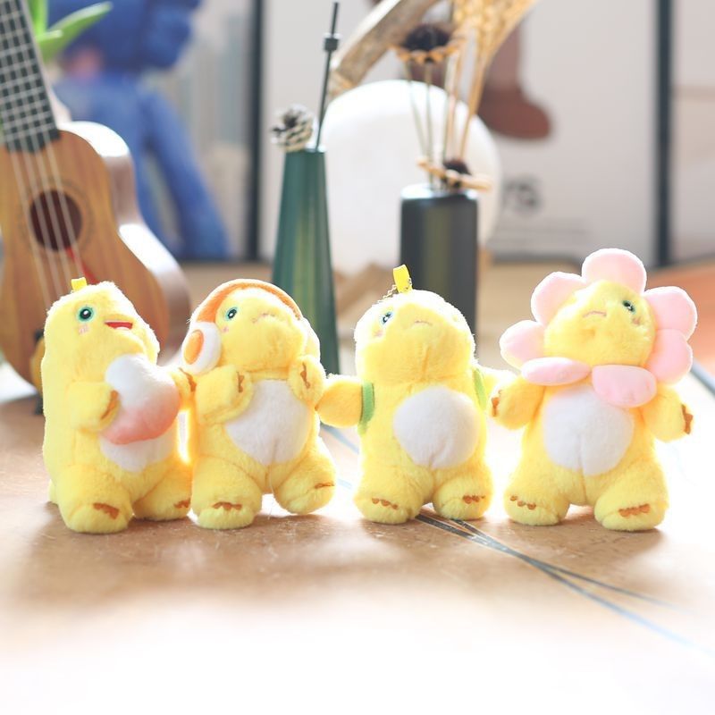 Adorable Mini Dinosaur Plush Keychain Soft Stuffed Toy Cute Pendant Cartoon Accessory_voghion.com