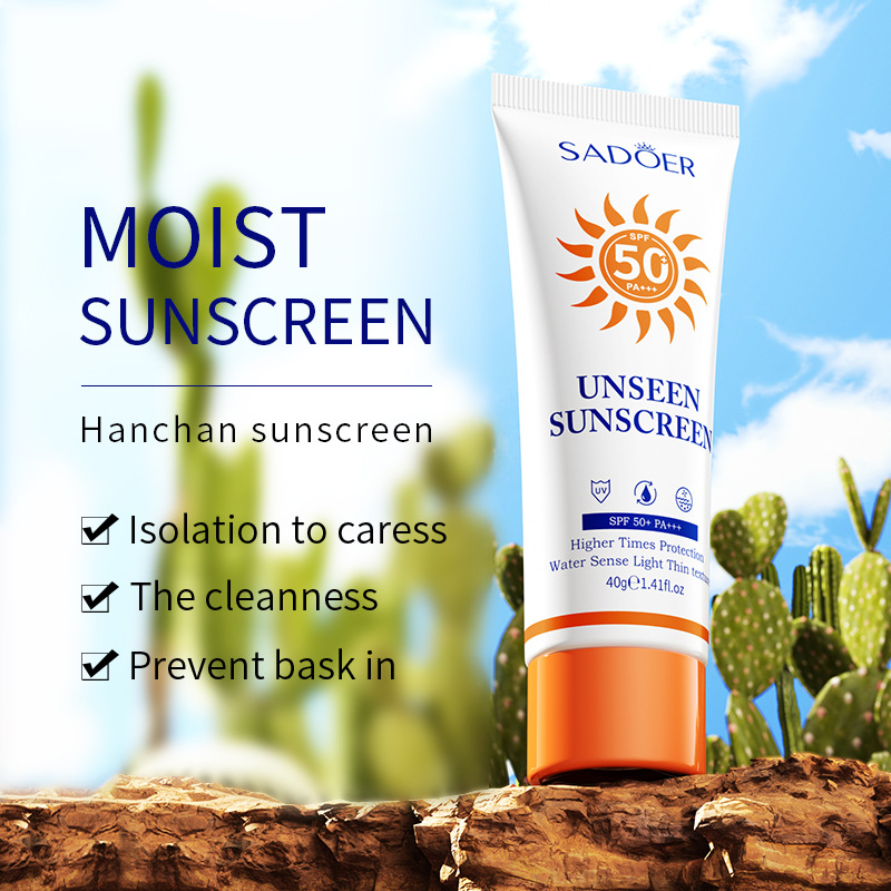SADOER SPF50+UV Waterproof, Moisturizing Sunscreen Lotion, Sweat Resistant, Hydrating, And Isolating Two In One_voghion.com