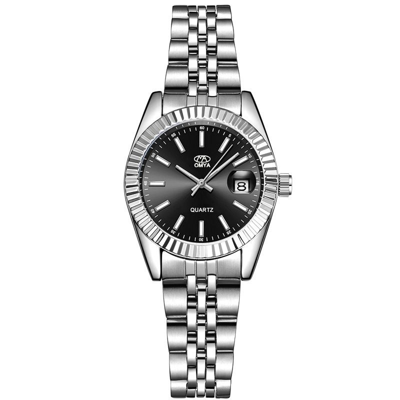 Unisex vandtætte parure Kalender Display Quartz Movement Rustfrit Stål Sports Ur Sæt_voghion.com