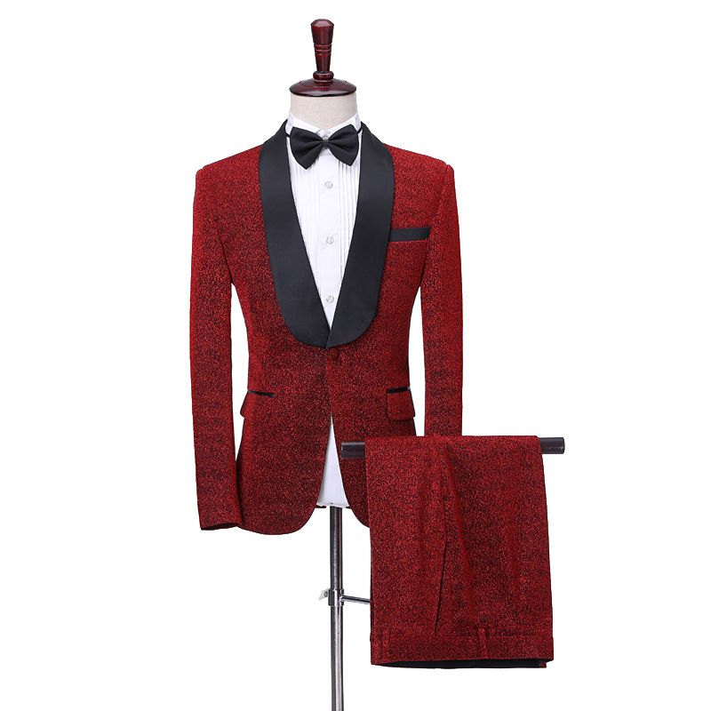 CT Host Green Fruit Collar Colorful Shiny Silk Suit Set Singer Stage Performance Costume Photo Studio Bar DJ Men's Formal_voghion.com