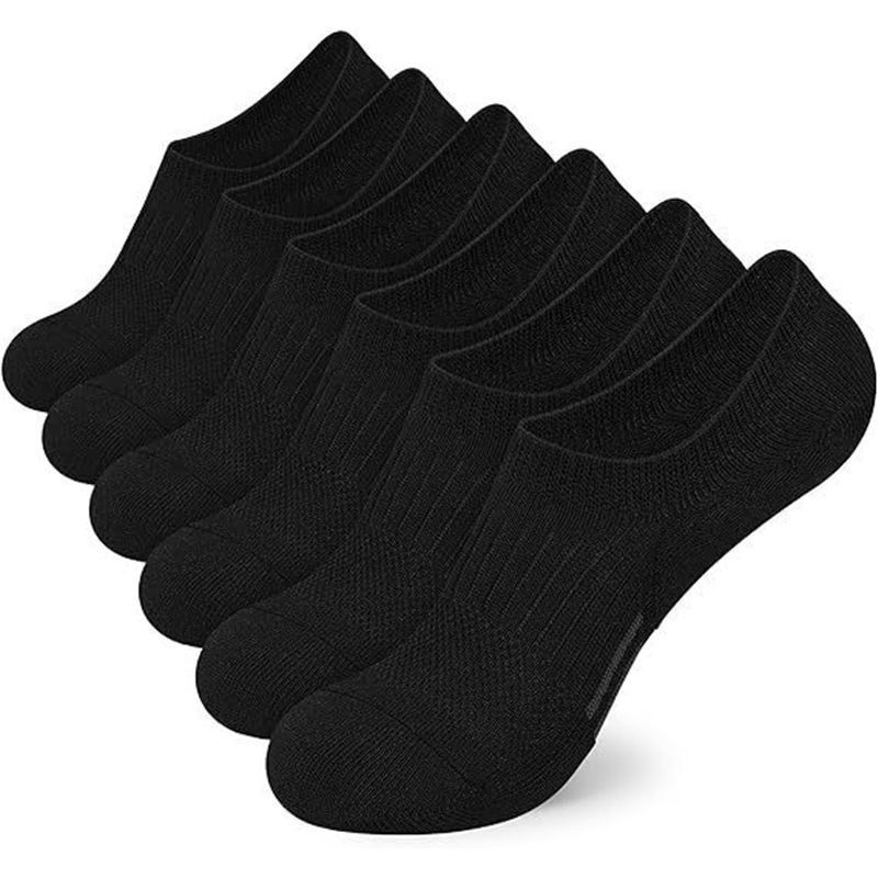Niedrig geschnittene Füßlinge für Damen und Herren – Atmungsaktive, unsichtbare Sommersocken aus Polyester (rutschfest, nahtlose Zehenpartie, 6er-Pack in neutralen und Pastellfarben)_voghion.com