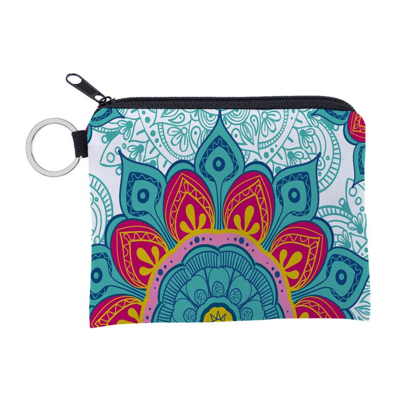 Explosive Mandala Pattern Coin Purse Water-repellent Storage Small Bag Portable Personalized Card Case Key Case_voghion.com