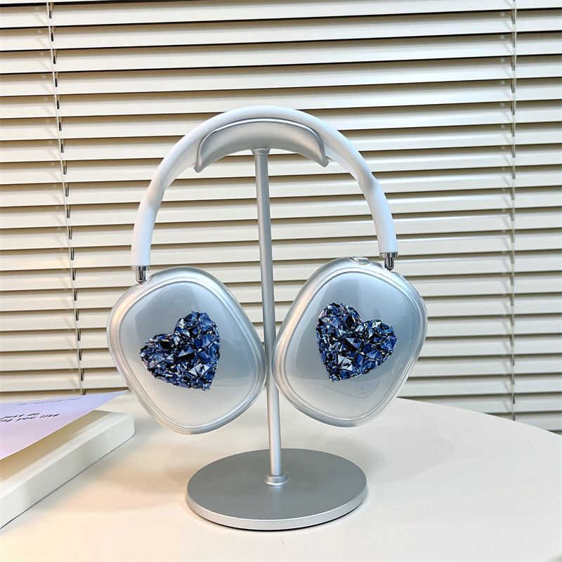 Étui pour écouteurs Bluetooth en TPU Blue Gem Love pour Airpods Max_voghion.com