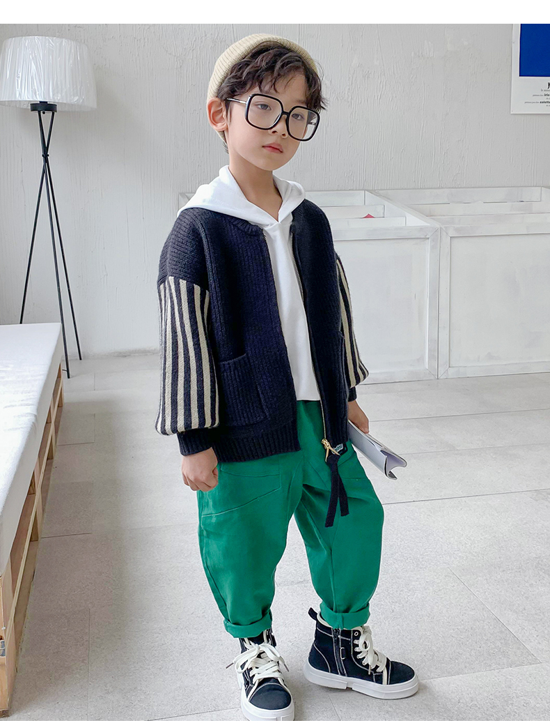 Children's clothing, cardigan 2024 new knitted sweater, jacket, big children's spring st, boys' autumn and winter_voghion.com