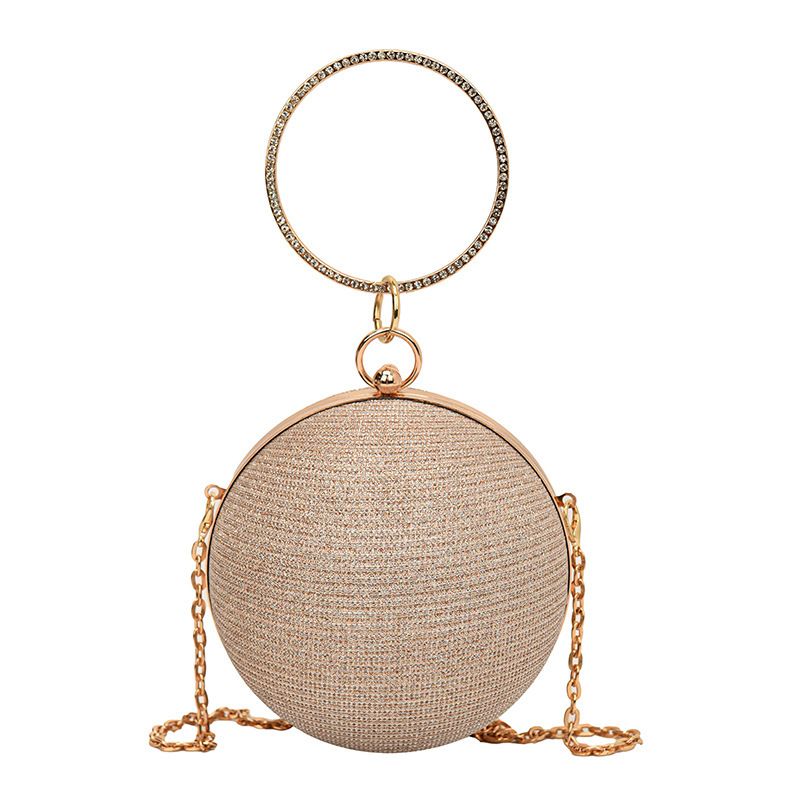 Nischendesign, runder Ball für Damen, neue High-End-Hand-Crossbody-Kette, kleine Abend-Mini-Lippenstifttasche_voghion.com