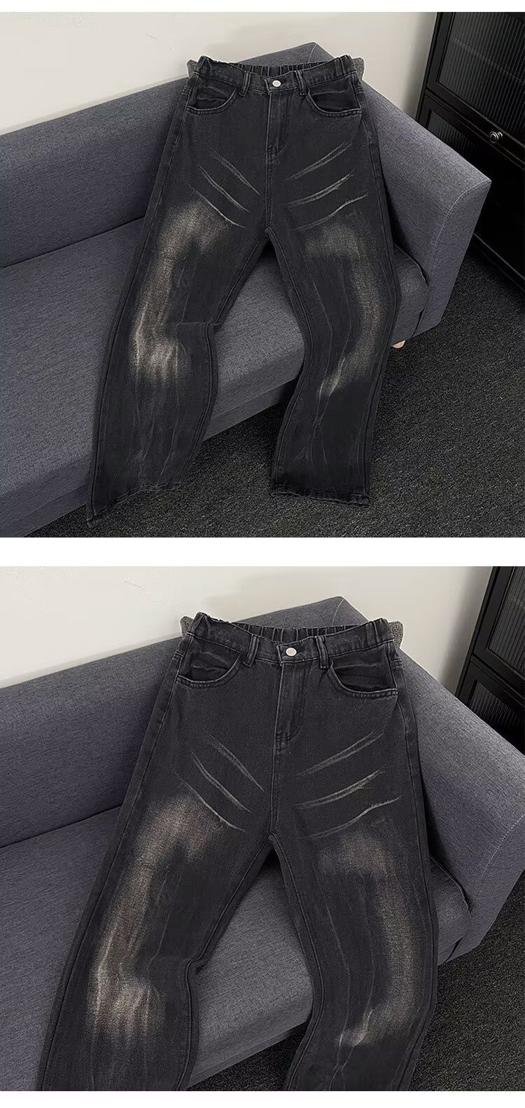 Herenkleding Jeans voor mannen en vrouwen, Uitlopende Cleanfit, Niche Amerikaanse Rechte Broeken_voghion.com