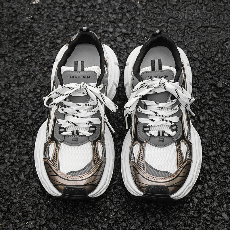 Zapatillas deportivas para hombre, informales, de malla transpirable, con suela gruesa y aumento de altura, generación YH917, 2025_voghion.com