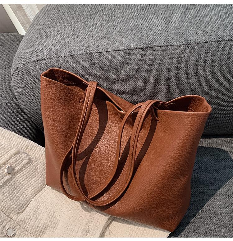 Big Bag Donna 2023 Nuova versatile borsa a tracolla casual in morbida pelle, grande capacità, senso del lusso, borsa tote atmosferica_voghion.com