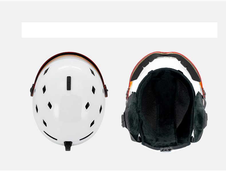 Skihjelm i ét stykke Beskyttelseshjelm Udendørs skiudstyr Sportsudstyr til mænd og kvinder Karma Snow-hjelm_voghion.com