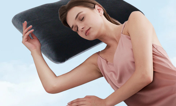 Oreiller de sommeil profond, conçu pour les dormeurs sur le côté et sur le dos, forme cervicale orthopédique qui berce doucement la tête et offre un soutien du cou et un soulagement des douleurs aux épaules_voghion.com