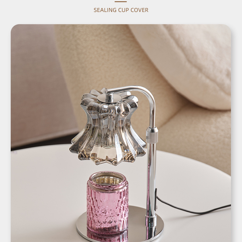 Lampada per aromaterapia, lampada per fusione di cera, può regolare la fragranza, candela per fusione, lampada per candela da comodino, lampada calda_voghion.com