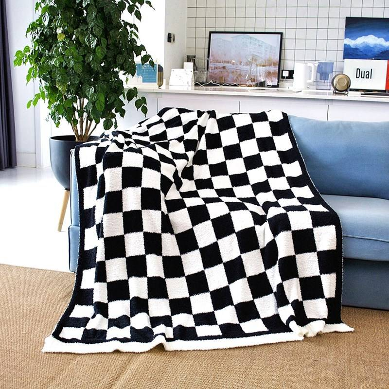 Extra dicke Winterdecke, doppelseitig, Fleece, stricken, weich, warm, für Sofa, Nickerchen, Geschenke_voghion.com