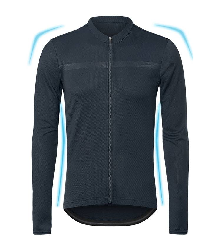 NOKO-ARSUXEO Professionella Cykelkläder Landsvägscykel Herr Snabbtorkande Andningsbar Vår- och Sommartopp Långärmad Enfärgad Dragkedja_voghion.com
