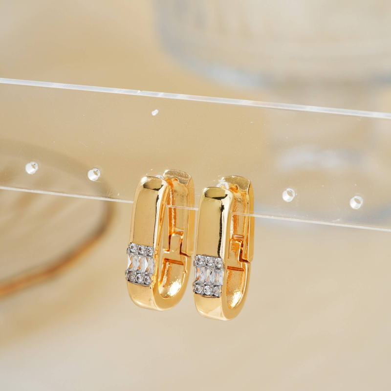 Drop Earrings Temperament, Simple Niche, Autumn And Winter, High End All Match Earrings, Ear Clips, Earrings Inlaid With Zircon_voghion.com