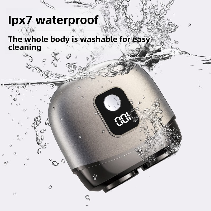 Hochwertiger Elektrorasierer aus Legierung mit LED-Anzeige – 2D-Schwebekopf, IPX7-Wasserdichtigkeit und 50-minütige Laufzeit, per USB-C wiederaufladbarer Reiserasierer für Männer_voghion.com