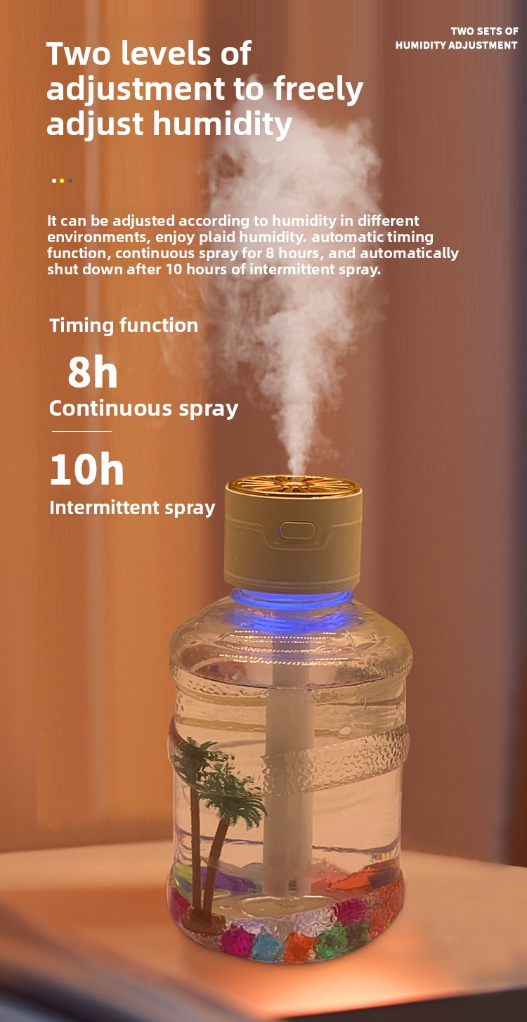 Humidifier & Aroma Diffuser – 500ml Large-Capacity Car/Home Air Moisturizer With 8H Timer, Auto Shut-Off, USB Power – Ultra-Quiet (36dB), 3 Colors_voghion.com