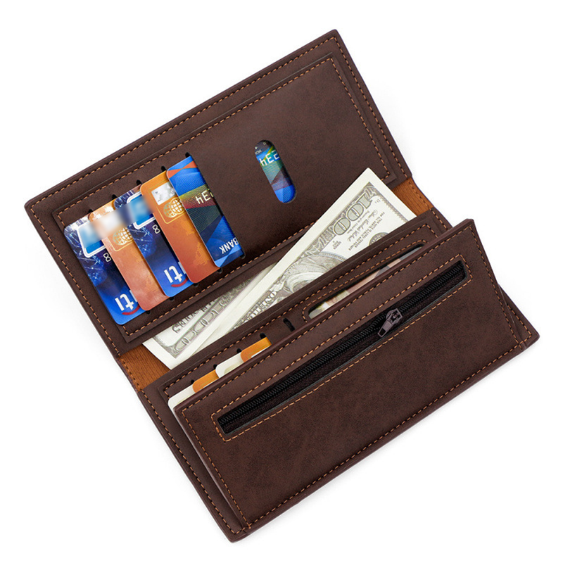 Brieftasche Kartenetuis Lange Brieftasche Business Farblich passende Brieftasche mit mehreren Kartenfächern Kartenhalter Herrenanzugtasche_voghion.com