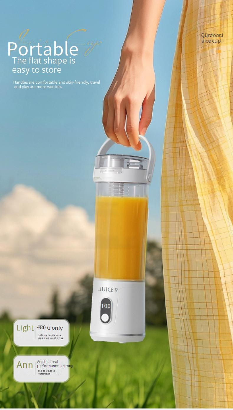 Tragbarer, per USB wiederaufladbarer Mixer – 20.000 U/min leistungsstarker Entsafter für Smoothies, Eiszerkleinern und Babynahrung – 800 ml BPA-freier Reisebecher mit 12 Klingen_voghion.com
