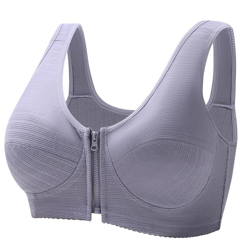 Reggiseno push-up in morbido cotone con coppa BC e cerniera frontale, intimo da donna, sexy, senza anello in acciaio, tipo nuovo, taglie forti, abbigliamento da donna Mujer_voghion.com