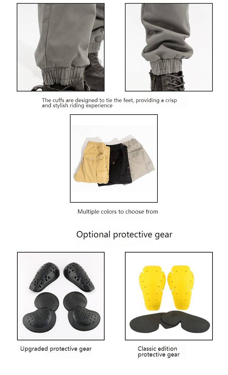 Winter Motorcycle Riding Pants – Thermal Lined, Windproof & Anti-Slip For Men & Women, Adjustable Waist With Cargo Pockets (Black/Grey/Khaki, S-XXXL)_voghion.com