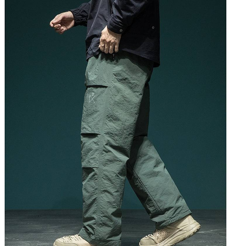 Pantalon de parachutiste coupe ample en duvet de canard pour homme, imperméable et thermique, pour l'hiver, en vert, noir et kaki_voghion.com