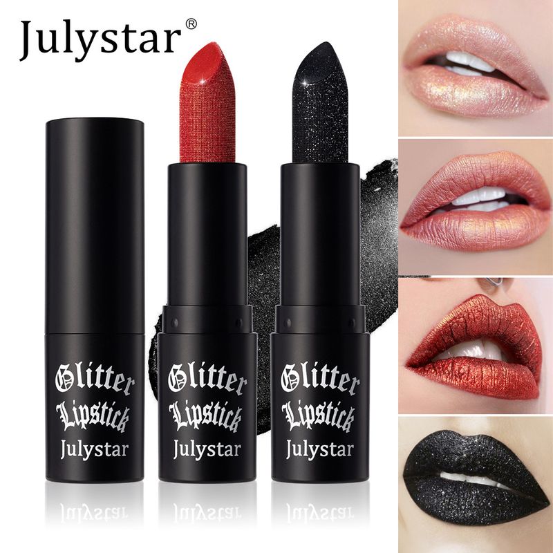 12-color Sparkling Starry Sky Diamond Lipstick, Finely Engraved Sparkling And Lustrous Lip Balm_voghion.com