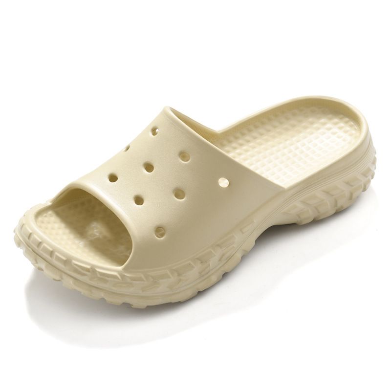 Nuove pantofole da uomo, casual e alla moda, monoblocco, con suola morbida e con effetto "cacca", adatte per le attività all'aperto degli adolescenti._voghion.com