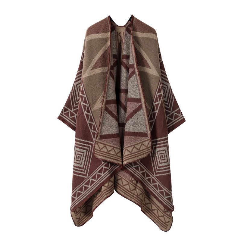 Scialli da donna, nuovi scialli retrò, abbigliamento esterno caldo, sciarpa taglie forti, abbigliamento da viaggio, mantello in finto cashmere._voghion.com