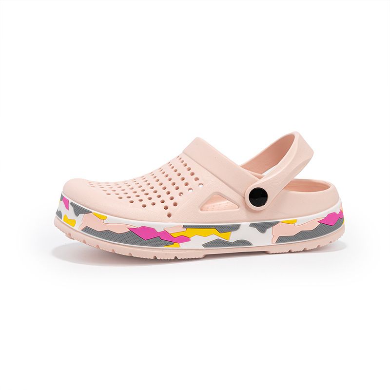 0916 Sommer Camouflage Loch Schuhe Outdoor Sandalen Stirnband Hohl Große Strand Hausschuhe Herren_voghion.com