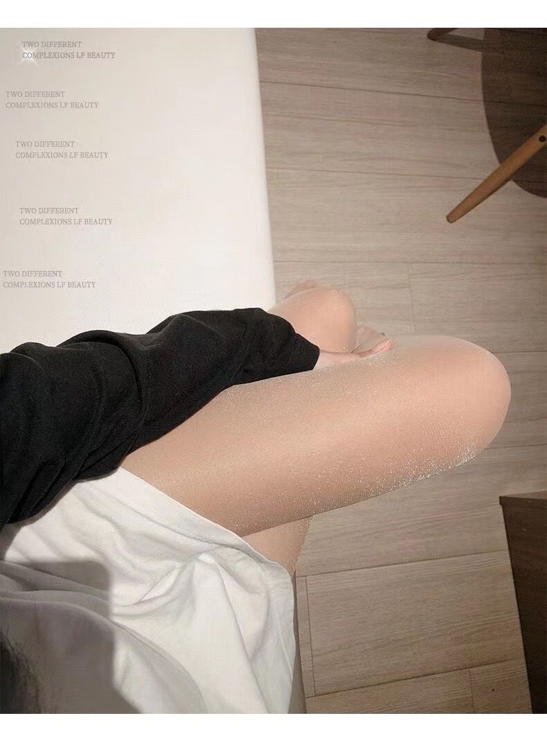 Seidenstrümpfe, helle, dünne Seidenstrümpfe im Prinzessinnenstil, glänzende Beine für Damen, sexy, unsichtbare schwarze Seidenstrumpfhose in Hautfarbe_voghion.com