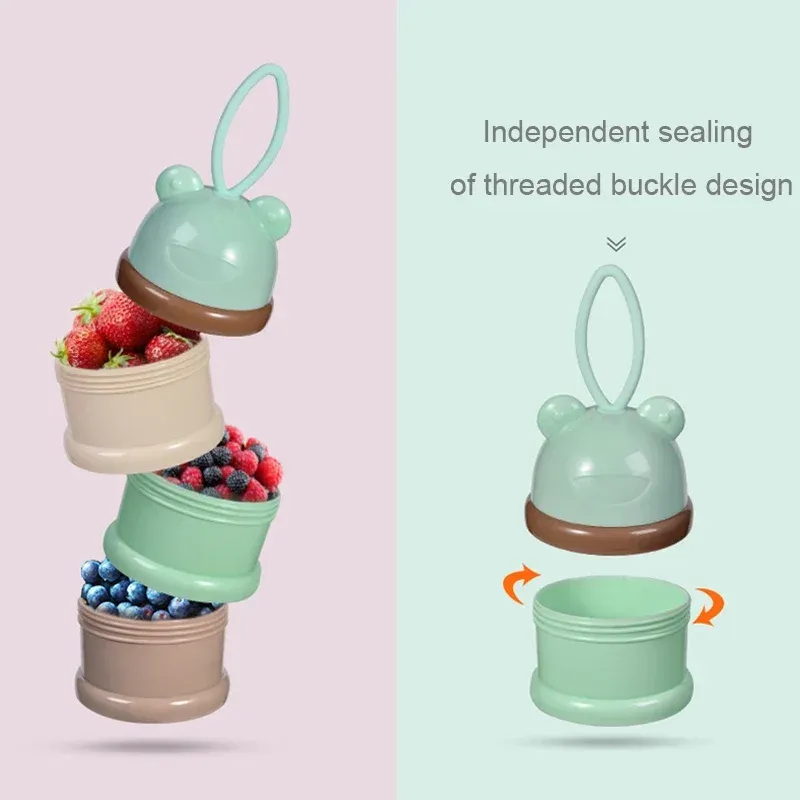 3-Layer Cartoon Baby Formula Milk Storage Container for Portable Travel - Essential Cereal Powder Dispenser_voghion.com
