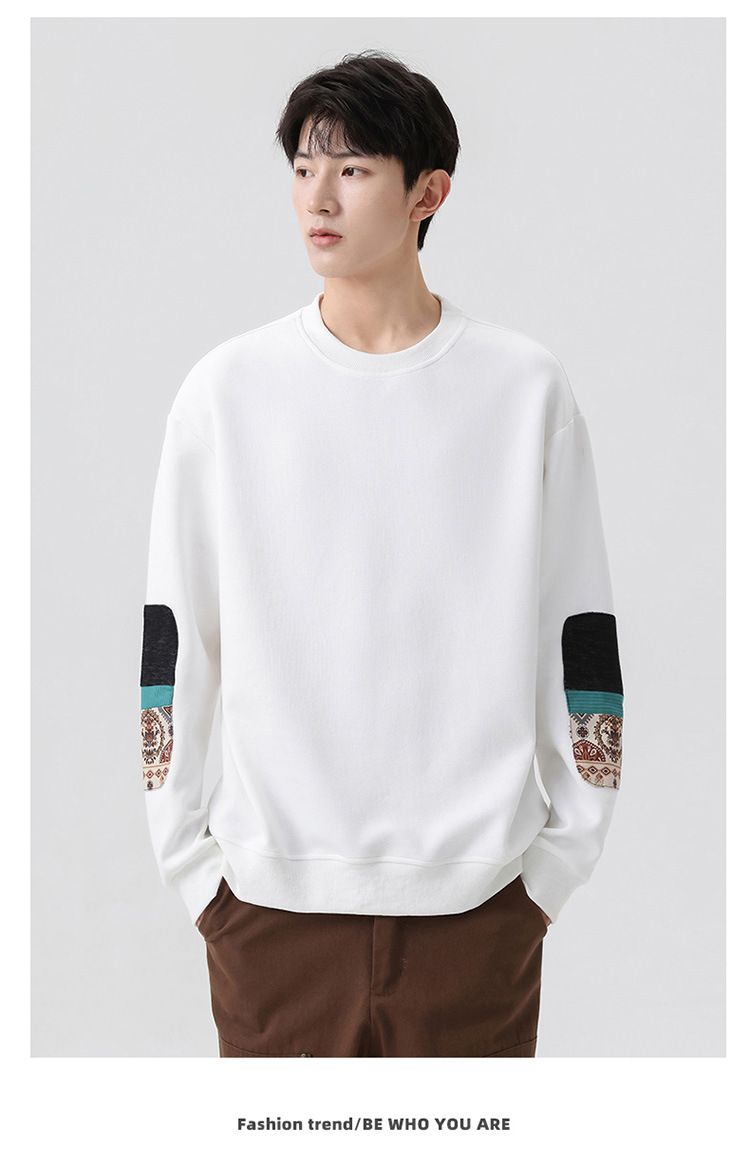Kapuzenpullover und Herbstmode, vielseitige Frühlingskleidung für Herren, lockeres, fettes, langärmeliges T-Shirt in Übergröße_voghion.com