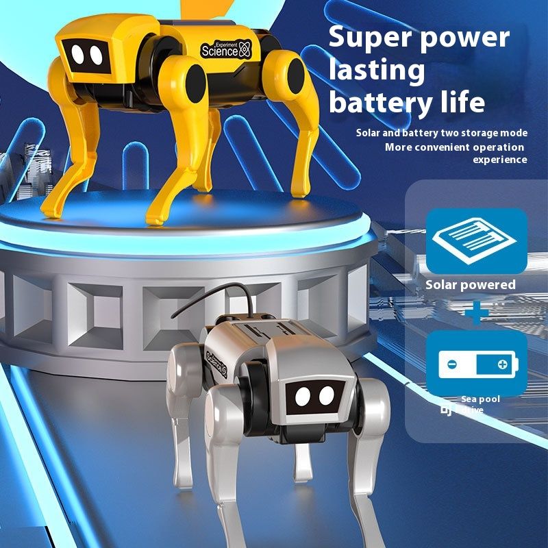 Uus teadus ja haridus Päikeseenergia masin Koer Steam DIY eksperimentaalne pusle Elektriline kaugjuhtimispult mänguasi kingitus_voghion.com