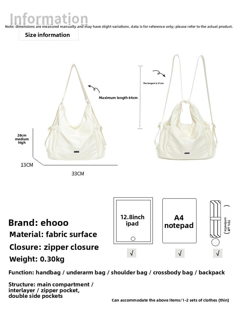 Versione coreana Ins Super Hot Nylon Donna 2054 Nuova Borsa a tracolla grande capacità Casual Lazy Monospalla_voghion.com