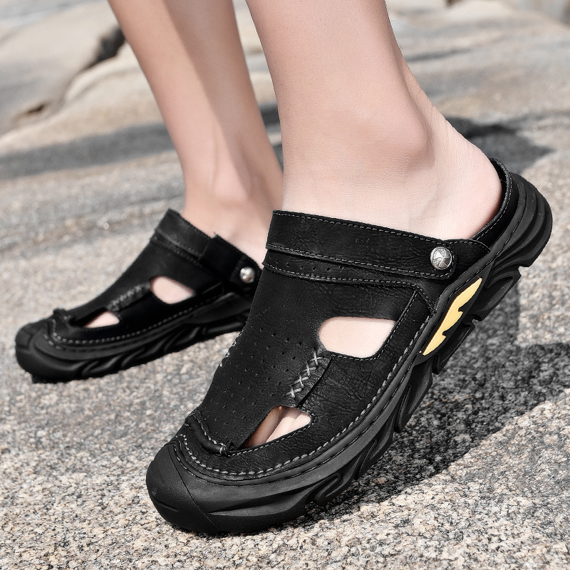 Mens Fotvandring Casual Andas halkfri atletisk sandal Utomhussport Sommarsport utomhussandaler_voghion.com
