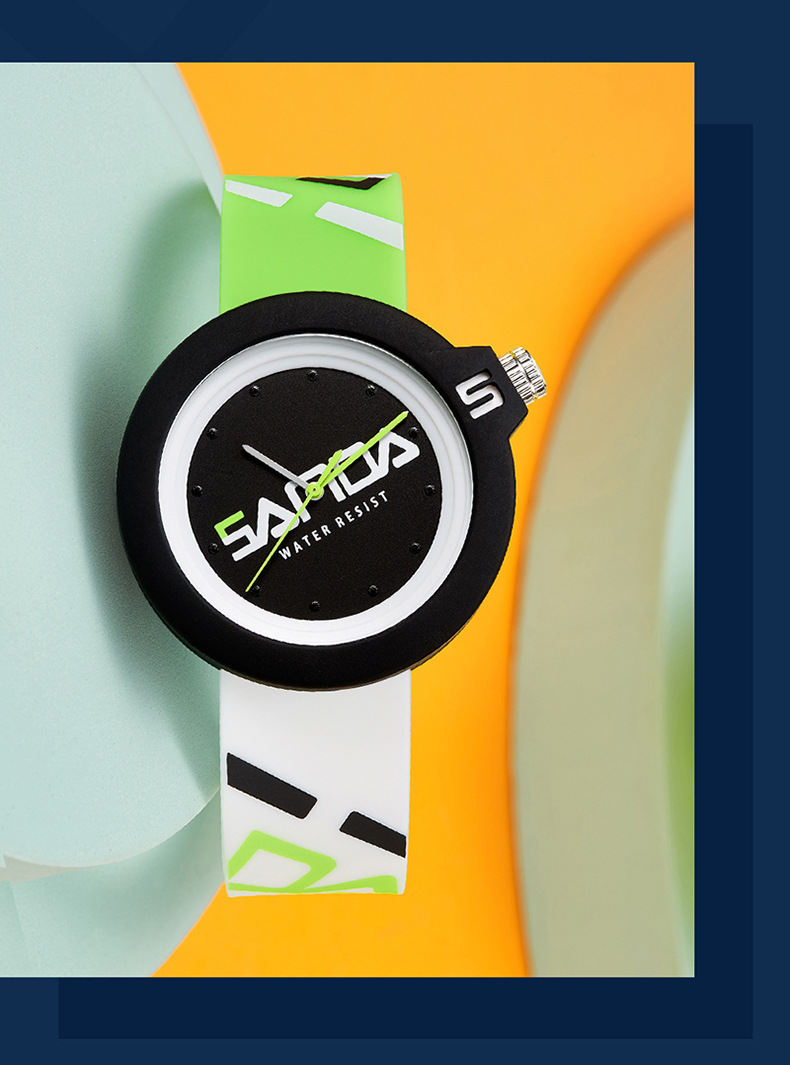 Sanda New 3201 Silicone Tape Male Female Student Trendy, Cool, Simple and Personalized Children's Quartz Watch_voghion.com