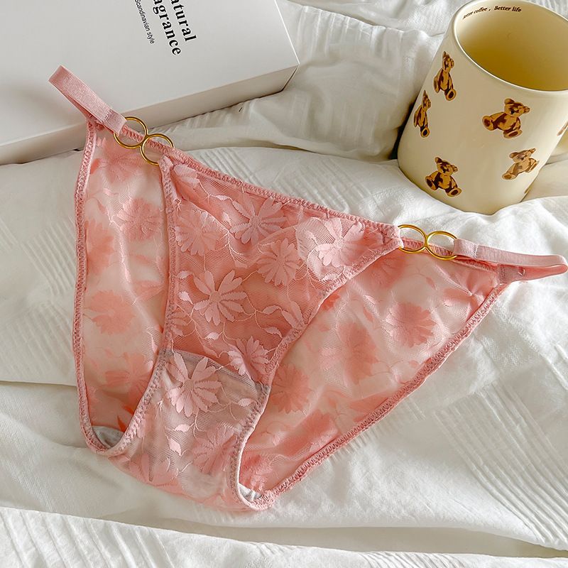 2025e Sexy Dünnen Riemen Pantie Für Frauen Heiße Versuchung Einfarbig Komfortable Spitze Jacquard Baumwolle Schritt Mädchen Dreieck_voghion.com