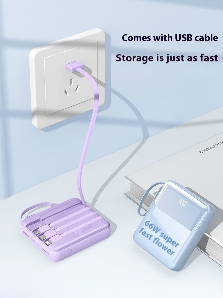 La banca è dotata di un caricabatterie ultra veloce da 66 W, 20000 mAh, mini ultra sottile, compatto e portatile, 2024 mobile_voghion.com