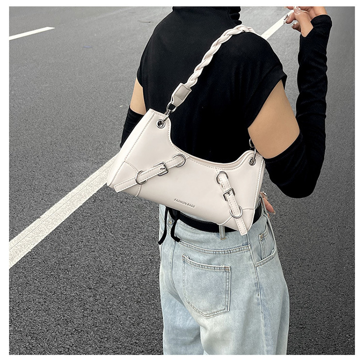 Produttori all'ingrosso 2023 nuova borsa da donna sotto le ascelle tinta unita borsa a tracolla portatile con texture di moda borsa a tracolla portatile dal design di nicchia_voghion.com