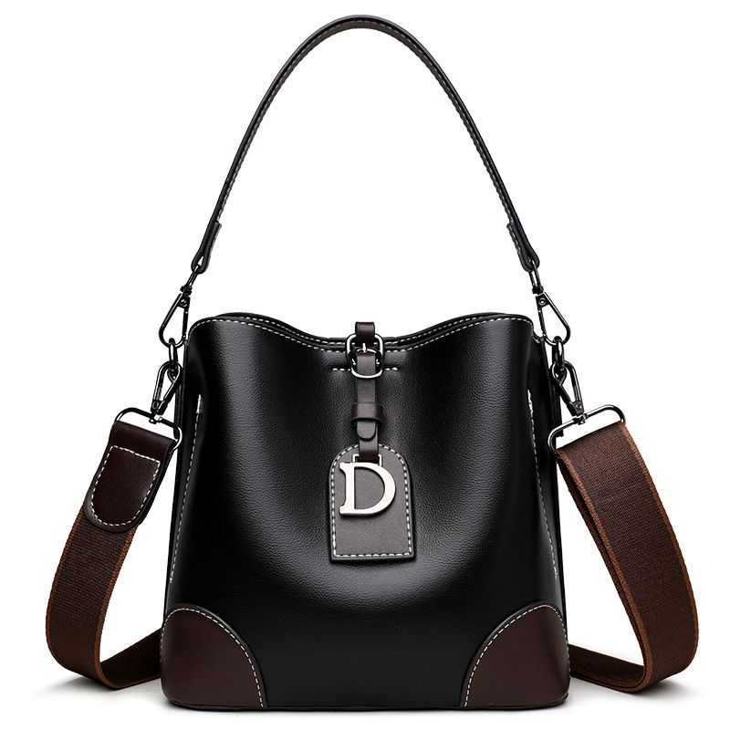 Hot-Selling Handbag For Women, Color-Block Large Capacity Single Shoulder Crossbody Wide Strap Underarm Bucket Bag_voghion.com