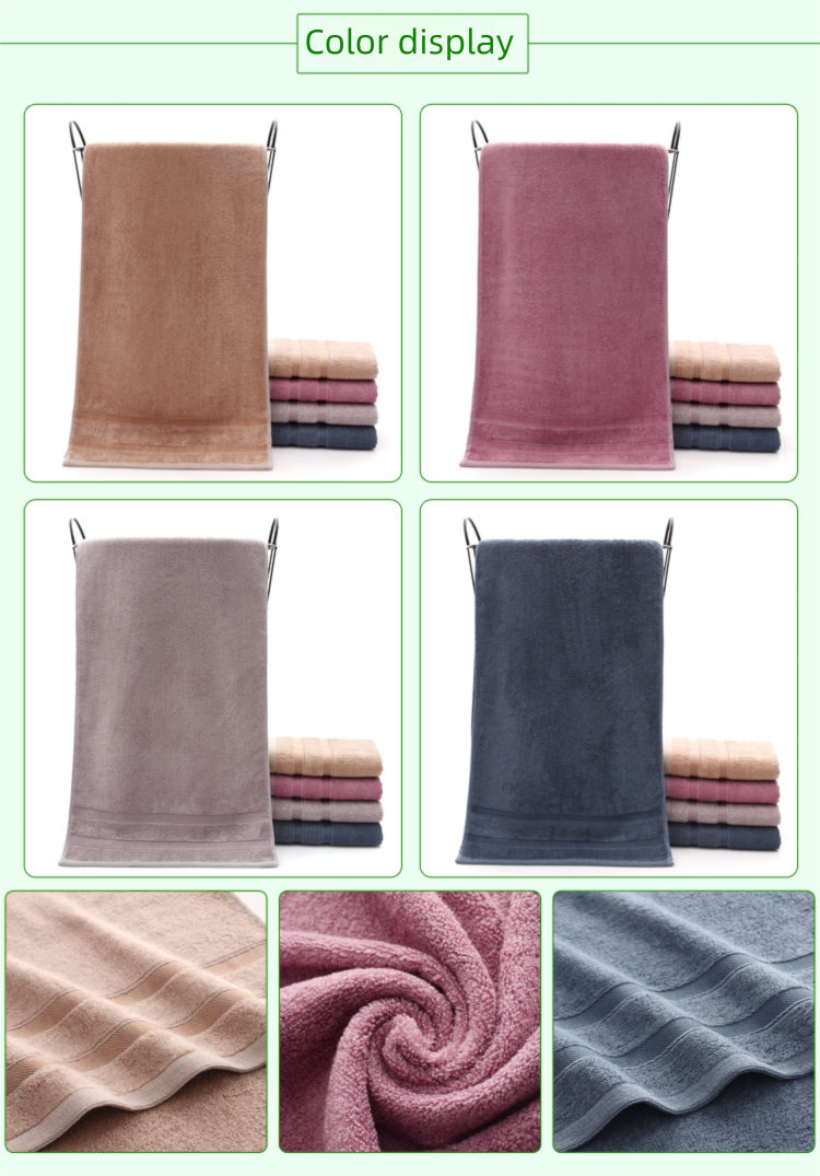4 Towels For Washin And Bathin, Household Adult Bamboo Charcoal Fiber Face Towels, Soft, Thick, Absorbent,_voghion.com
